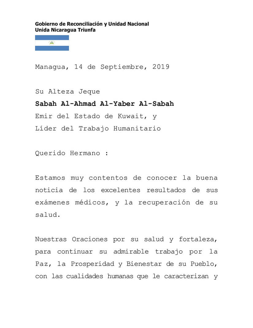 mensaje-nicaragua-emir-kuwait